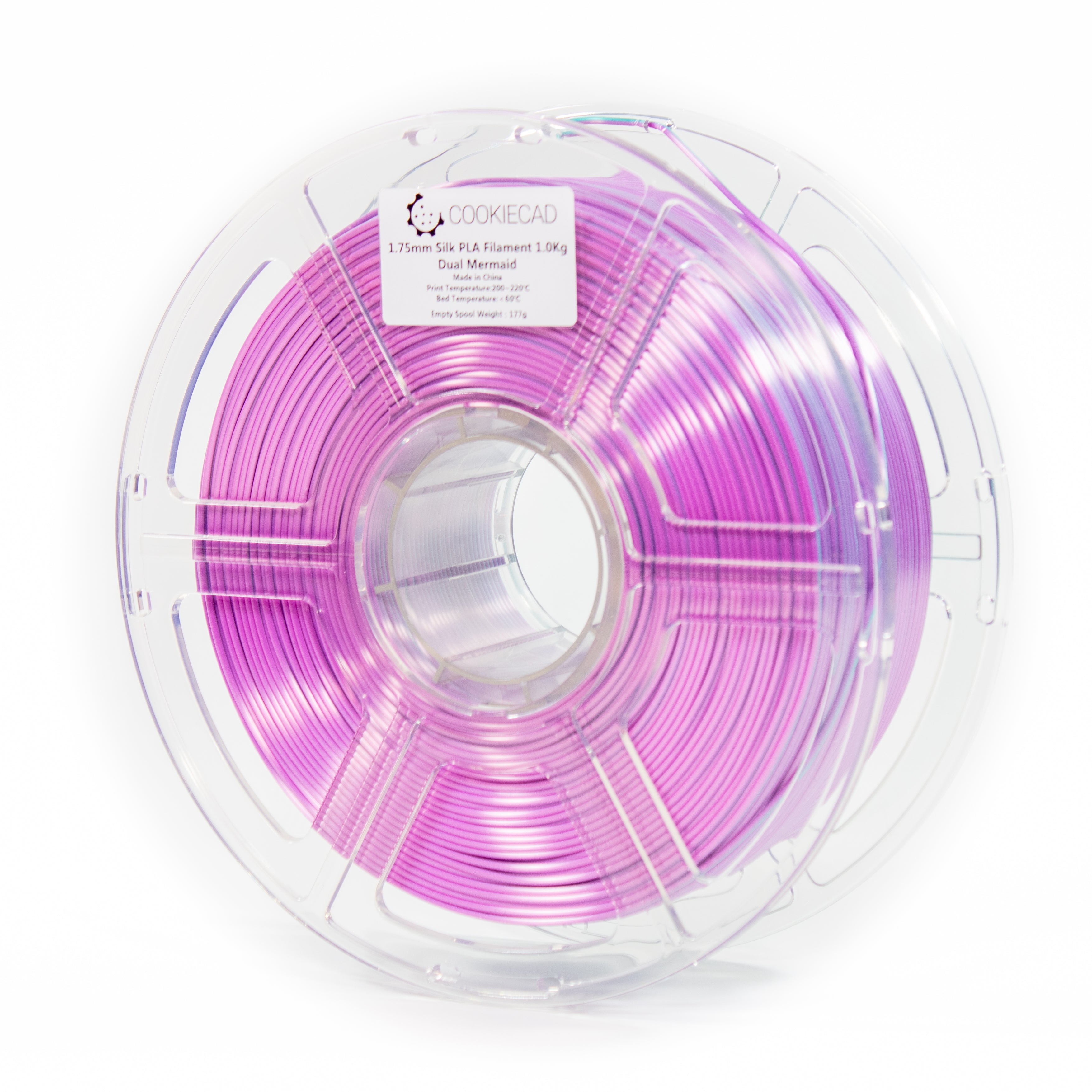 SILK Dual Mermaid (emerald - purple) PLA Filament 1.75mm, 1kg