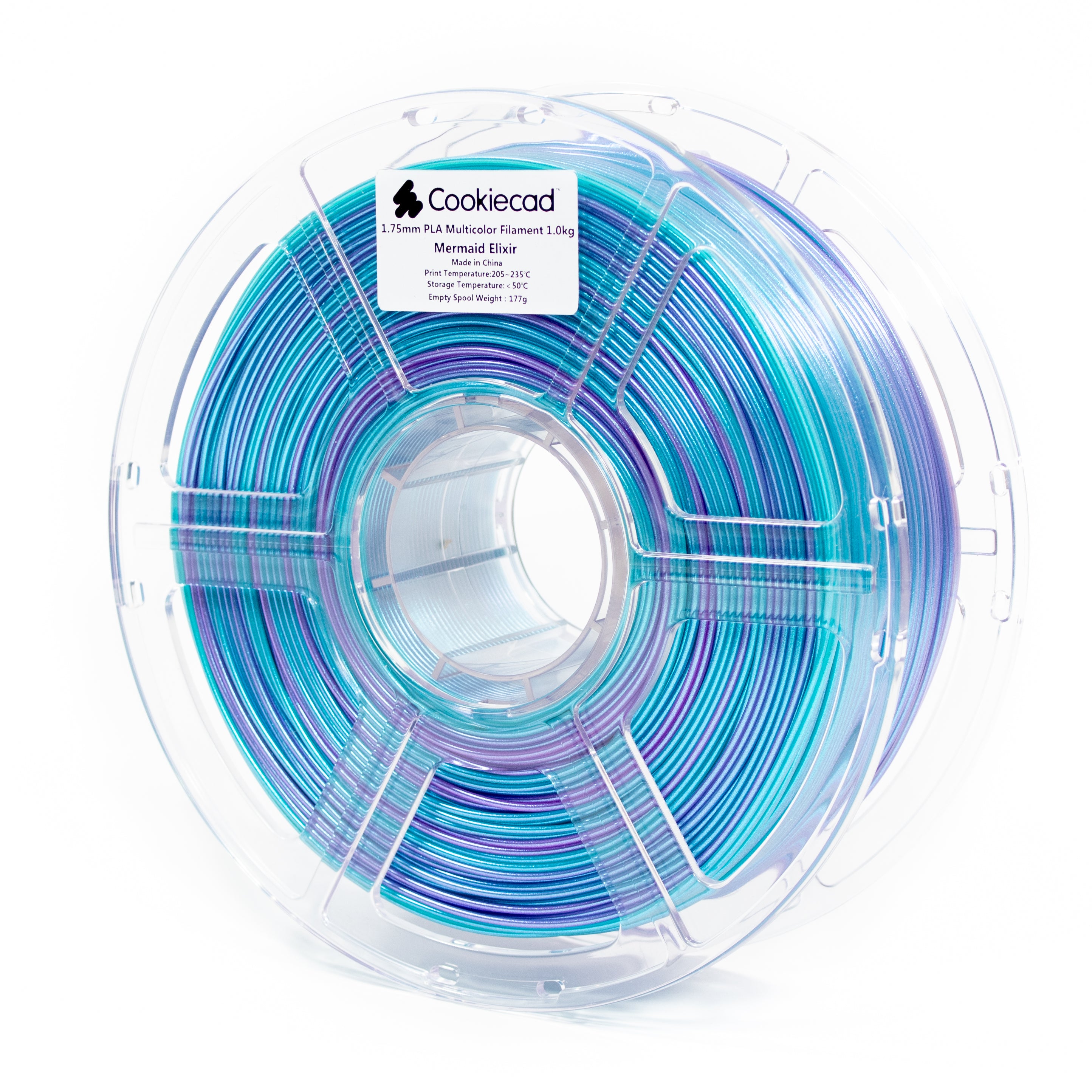 Mermaid Elixir (purple → blue → green) PLA Filament 1.75mm, 1kg