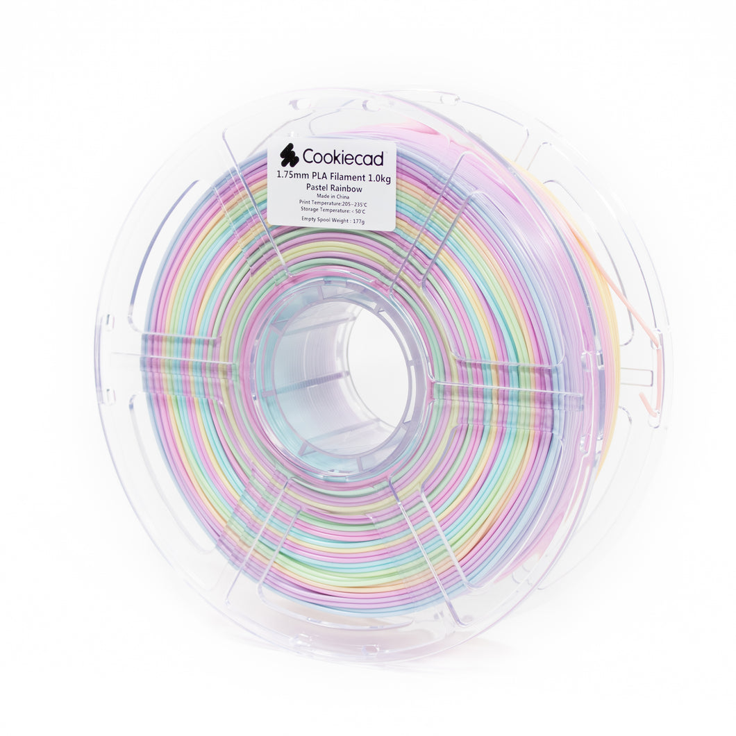 Pastel Rainbow PLA Filament 1.75mm, 1kg