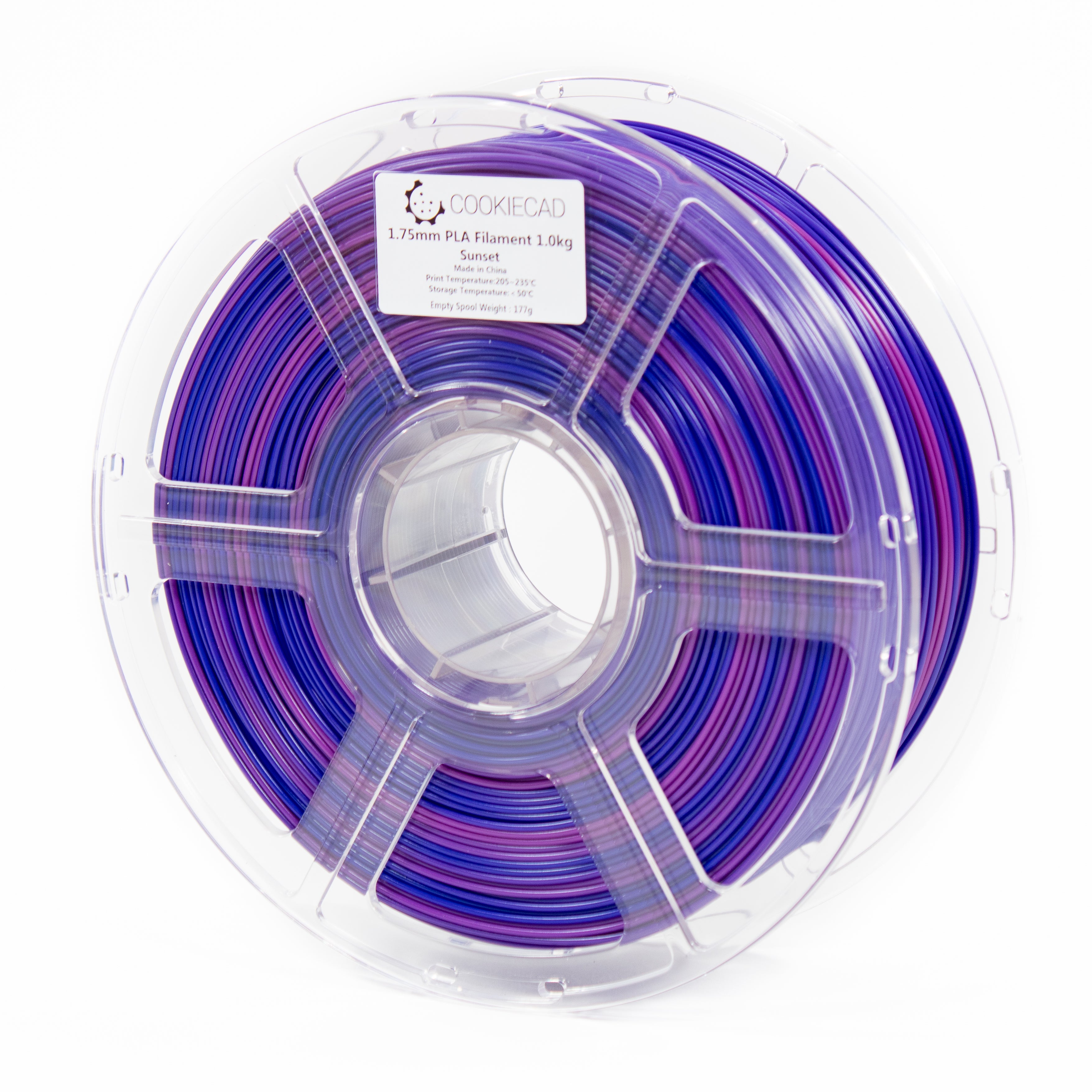 Sunset (dark blue → purple → magenta) PLA Filament 1.75mm, 1kg