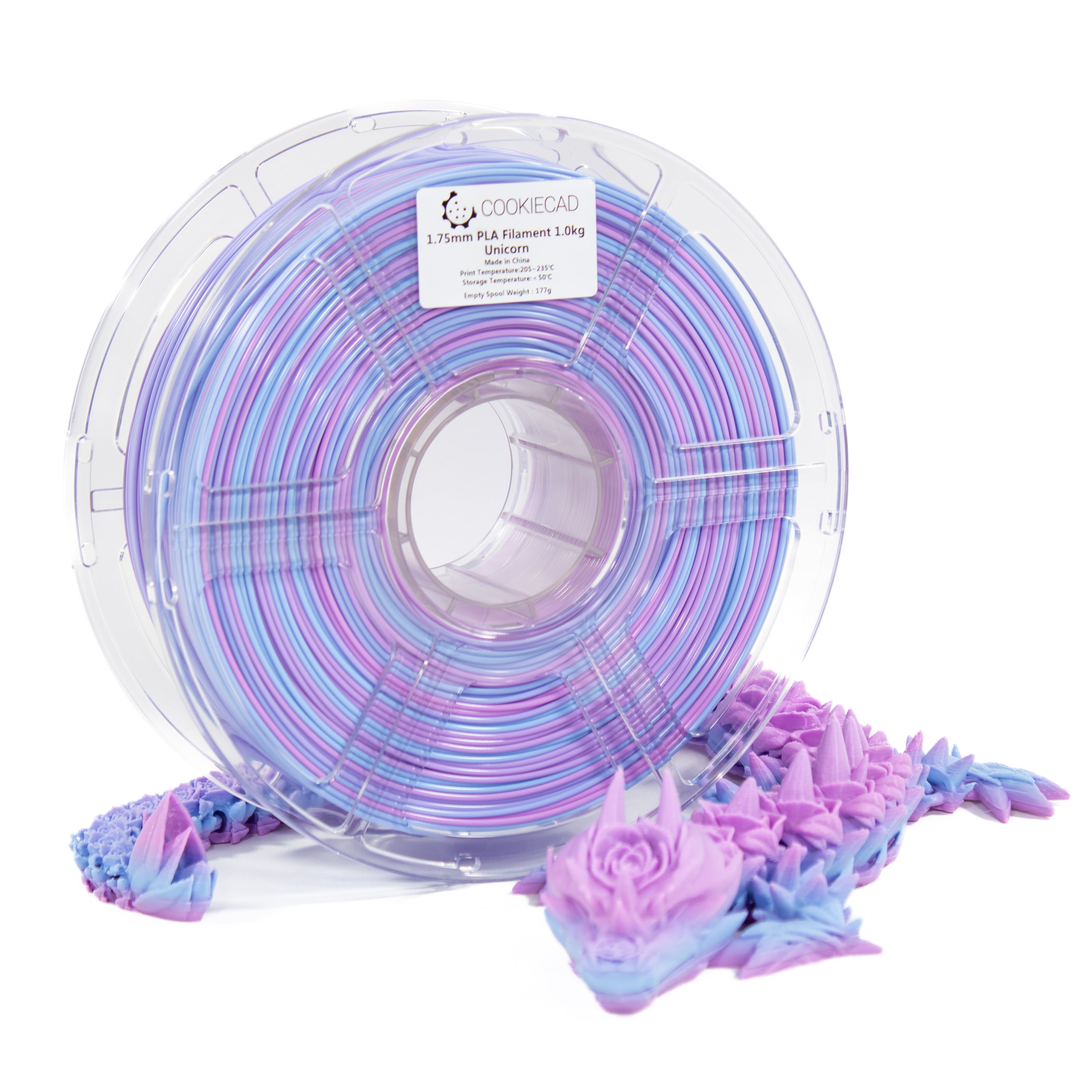 Unicorn 🦄 (pink → blue → purple) PLA Filament 1.75mm, 1kg