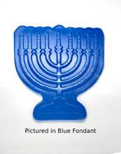 Load image into Gallery viewer, Menorah Hanukkah Cookie/Fondant Embosser/Cutter 2pc SET 4.25&quot;