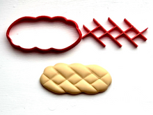 Load image into Gallery viewer, Jewish Angular Challah Bread Cookie/Fondant Cutter 2pc SET 3.6&quot;