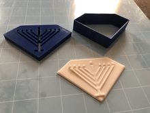 Load image into Gallery viewer, Jewish Menorah Hanukkah Cookie Cutter Diamond-Shaped  2pc SET w/Fondant Embosser