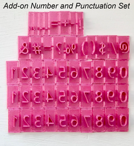 Hebrew Stamp SET 100 Letters, 1 holder, 8-11mm BLOCK font