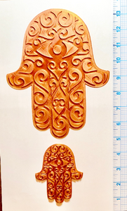 Hamsa Swirl EYE Cookie Cutter w/Fondant Embosser - 2-piece - 4" or 8.5"