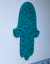 Load image into Gallery viewer, Hamsa Swirl EYE Cookie Cutter w/Fondant Embosser - 2-piece - 4&quot; or 8.5&quot;