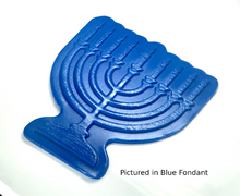 Load image into Gallery viewer, Menorah Hanukkah Cookie/Fondant Embosser/Cutter 2pc SET 4.25&quot;