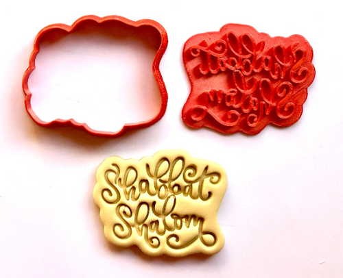 Shabbat Shalom Jewish Cookie/Fondant Cutter 2pc SET 3