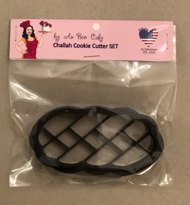 Jewish Angular Challah Bread Cookie/Fondant Cutter 2pc SET 3.6"