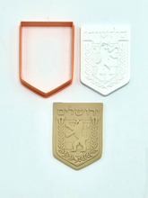 Load image into Gallery viewer, Emblem/Crest of Jerusalem Lion of Judah Cookie/Fondant Cutter - Israel, 2pc SET