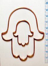 Load image into Gallery viewer, Hamsa Swirl EYE Cookie Cutter w/Fondant Embosser - 2-piece - 4&quot; or 8.5&quot;