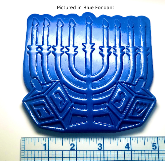 Menorah Hanukkah w/Dreidels Cookie/Fondant Embosser/Cutter 2pc SET 5