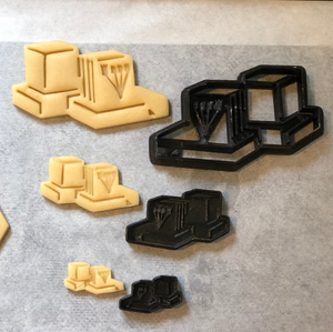 Jewish Tefillin Cookie Cutter 2pc SET, 3 sizes