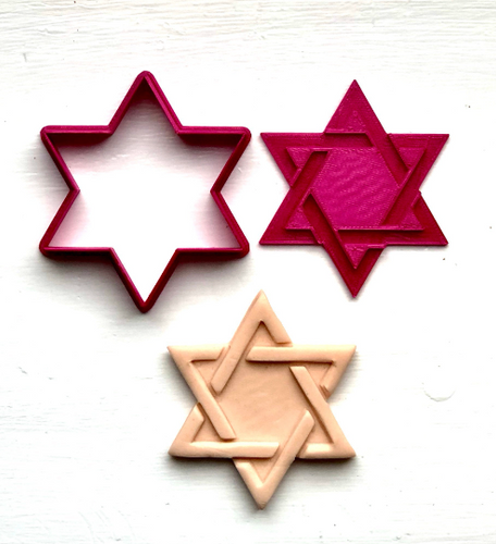 Woven Jewish Star of David, Israel Flag, Cookie/Fondant Cutter, 2pc 3