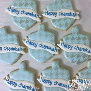 Dreidel Banner Cookies | Lil Miss Cakes