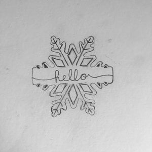 Snowflake Plaque Sketch | Lil Miss Cakes