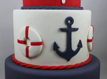 Load image into Gallery viewer, Fondant Nautical Anchor and Life Ring