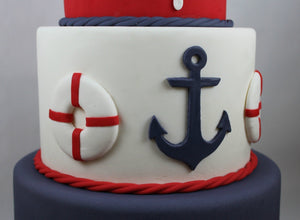 Fondant Nautical Anchor and Life Ring