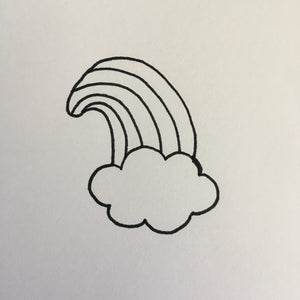 Rainbow Cloud Sketch | Lil Miss Cakes